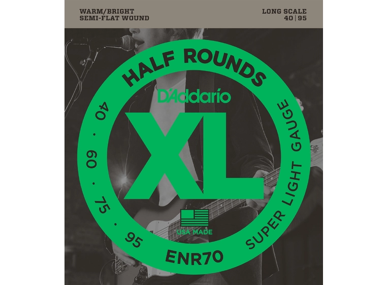 D'Addario ENR70 Half Round. Bass (040-095) 
